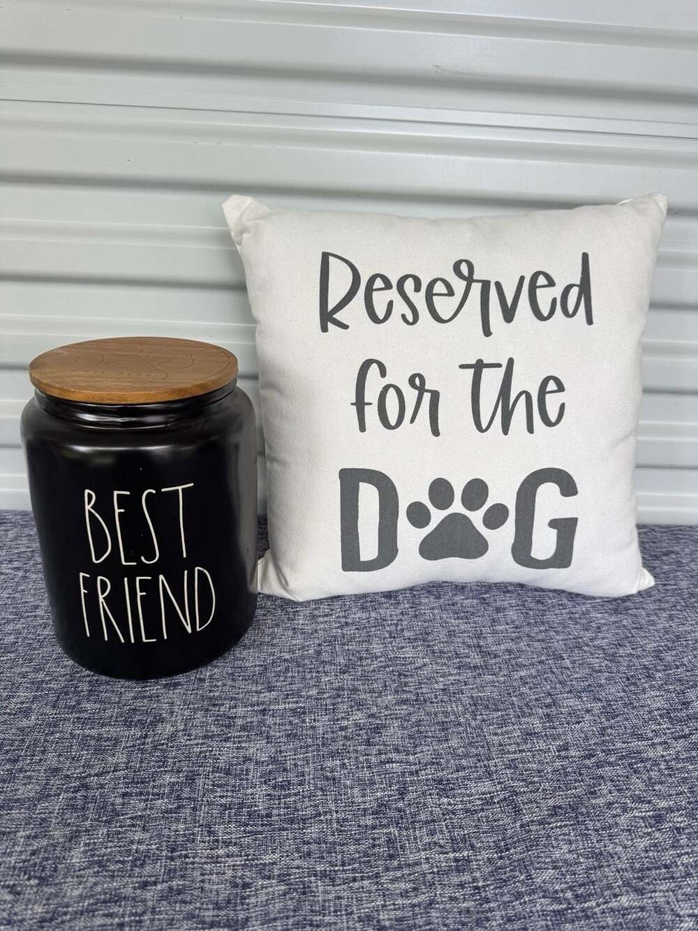 Rae Dunn Best Friend canister & decor pillow